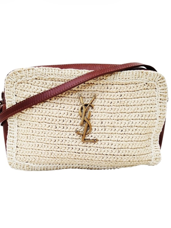 Yves Saint Laurent Handbags - ❌SOLD🤩Saint Laurent YSL Raffia Crossbody Bag Brown Leather Tassel